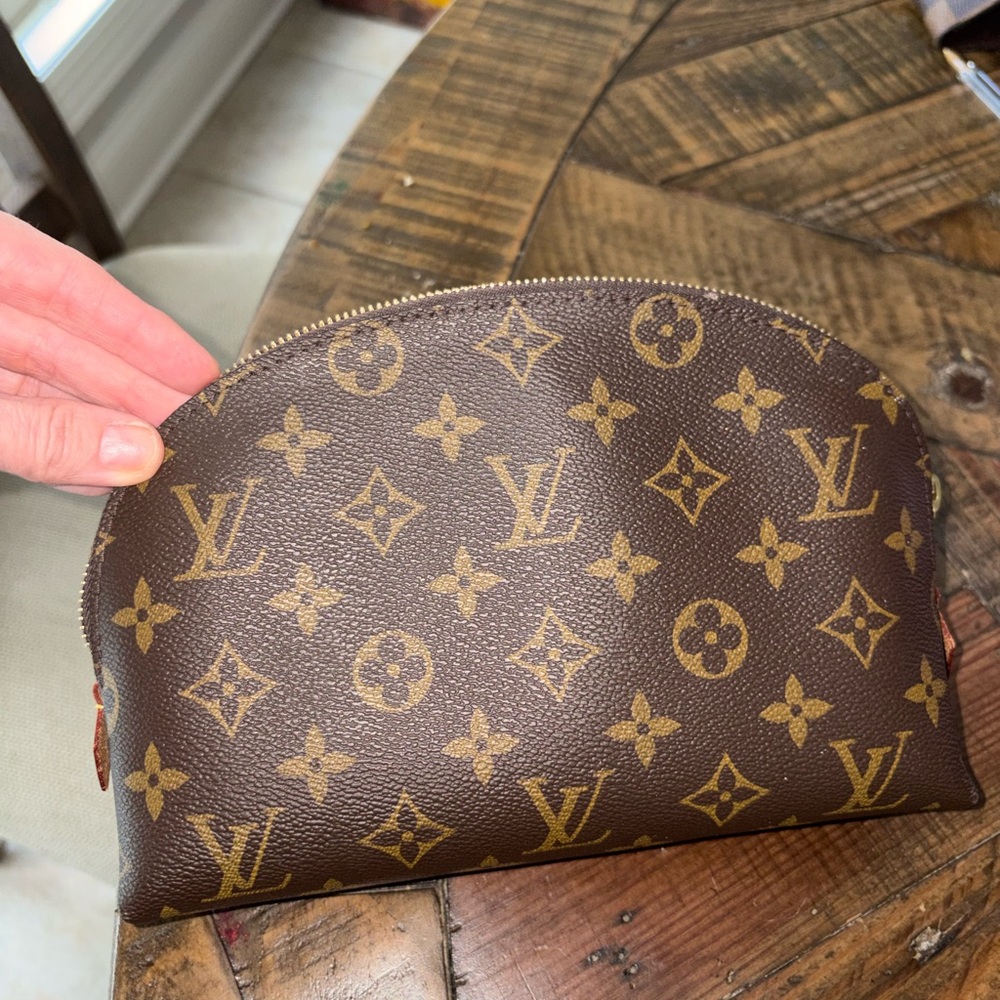 Louis Vuitton Monogram Clutch in Brown and Gold